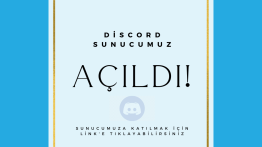 Discord Sunucumuz Açıldı!!